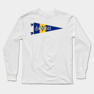 Barbados Flag Pennant Long Sleeve T-Shirt